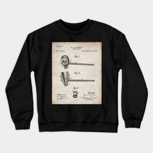 Smoking Pipe Patent - Pipe Smoker Tobacco Art - Antique Crewneck Sweatshirt